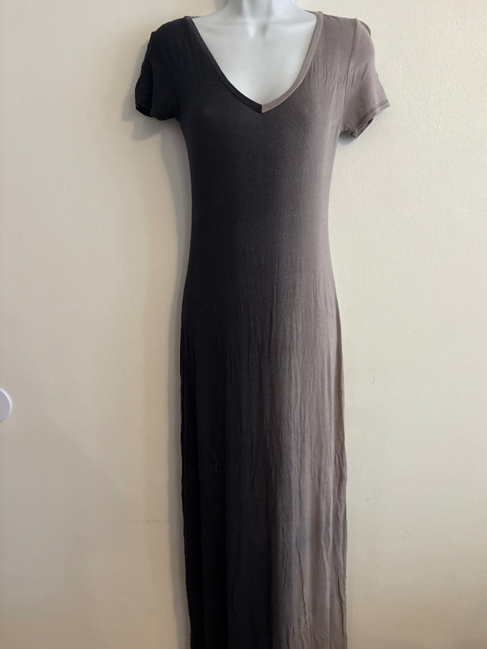 Mossimo Y2K maxi two tone v neck bodycon women dress size XS